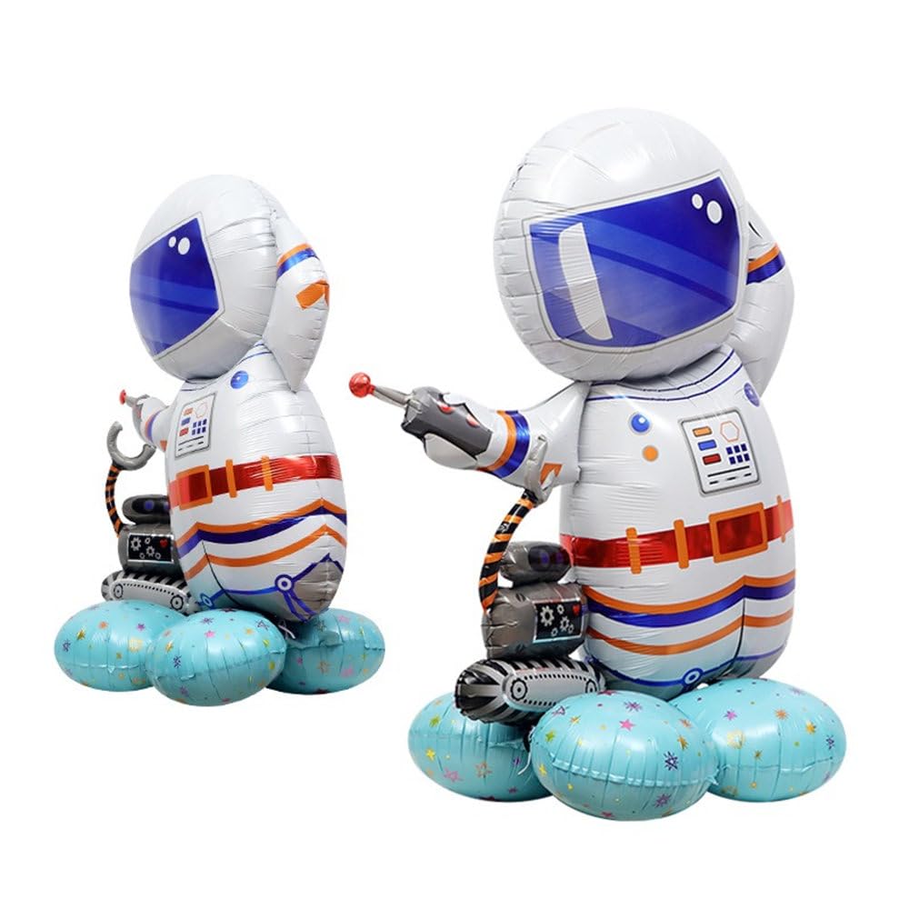 GRAYSPCE 4D Standing Astronaut Balloon - Reusable Space Party Decor