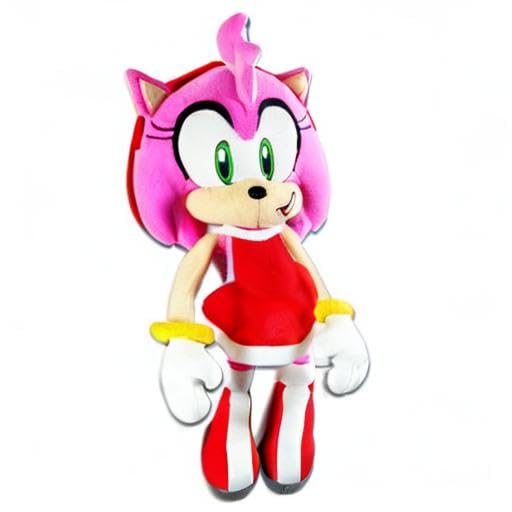 Great Eastern GE-52635 Sonic Amy Rose nine-inch Plush – Licensed Amy Rose Plush in Red Dress