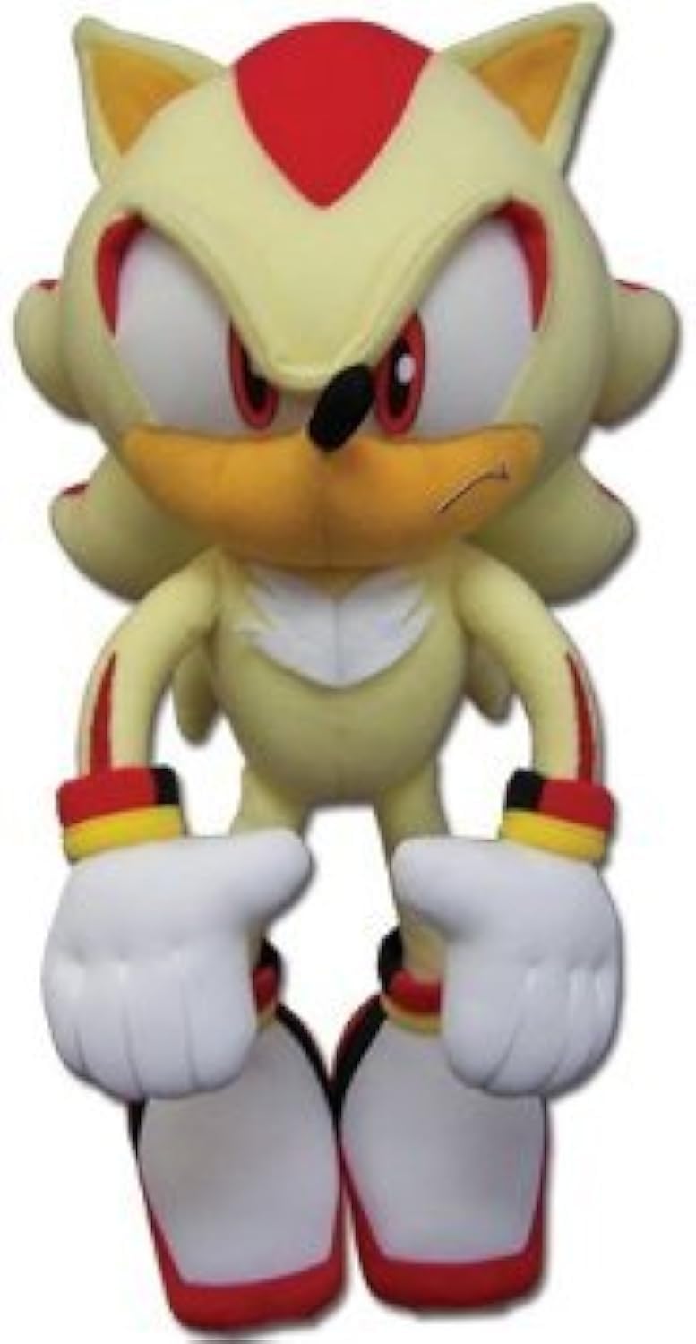 GE Animation Great Eastern Sonic Super Shadow 12-Inch Stuffed Plush | Officially Licensed