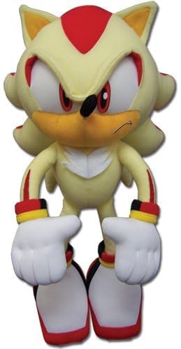 GE Animation Great Eastern Sonic Super Shadow 12-Inch Stuffed Plush | Officially Licensed