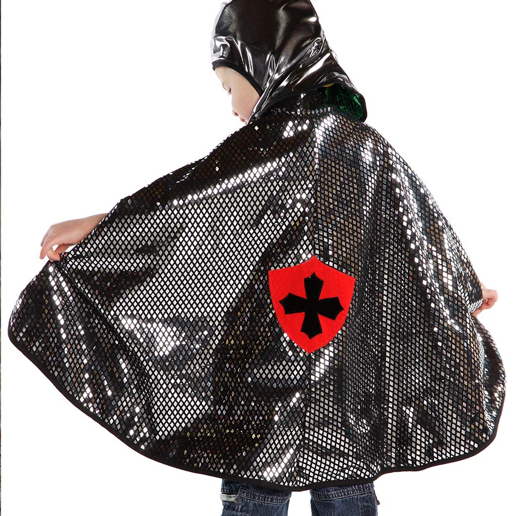 Great Pretenders Reversible Dragon Knight Cape for Kids – 2-in-1 Costume (S/M)