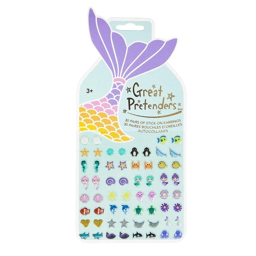Great Pretenders Mermaid Sticker Earrings (30 Pairs) Beads – Multi-Coloured