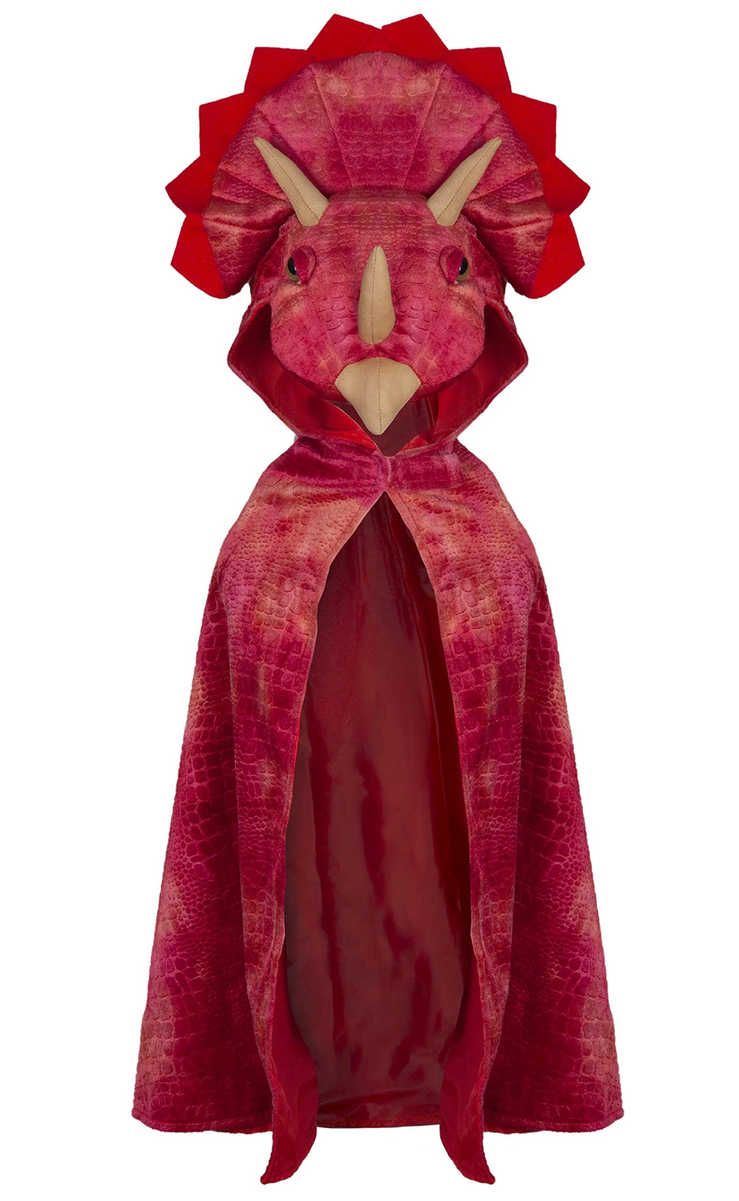 Great Pretenders Triceratops Hooded Cape for Kids, Size 4-5 – Dino Costume for Imaginative Play