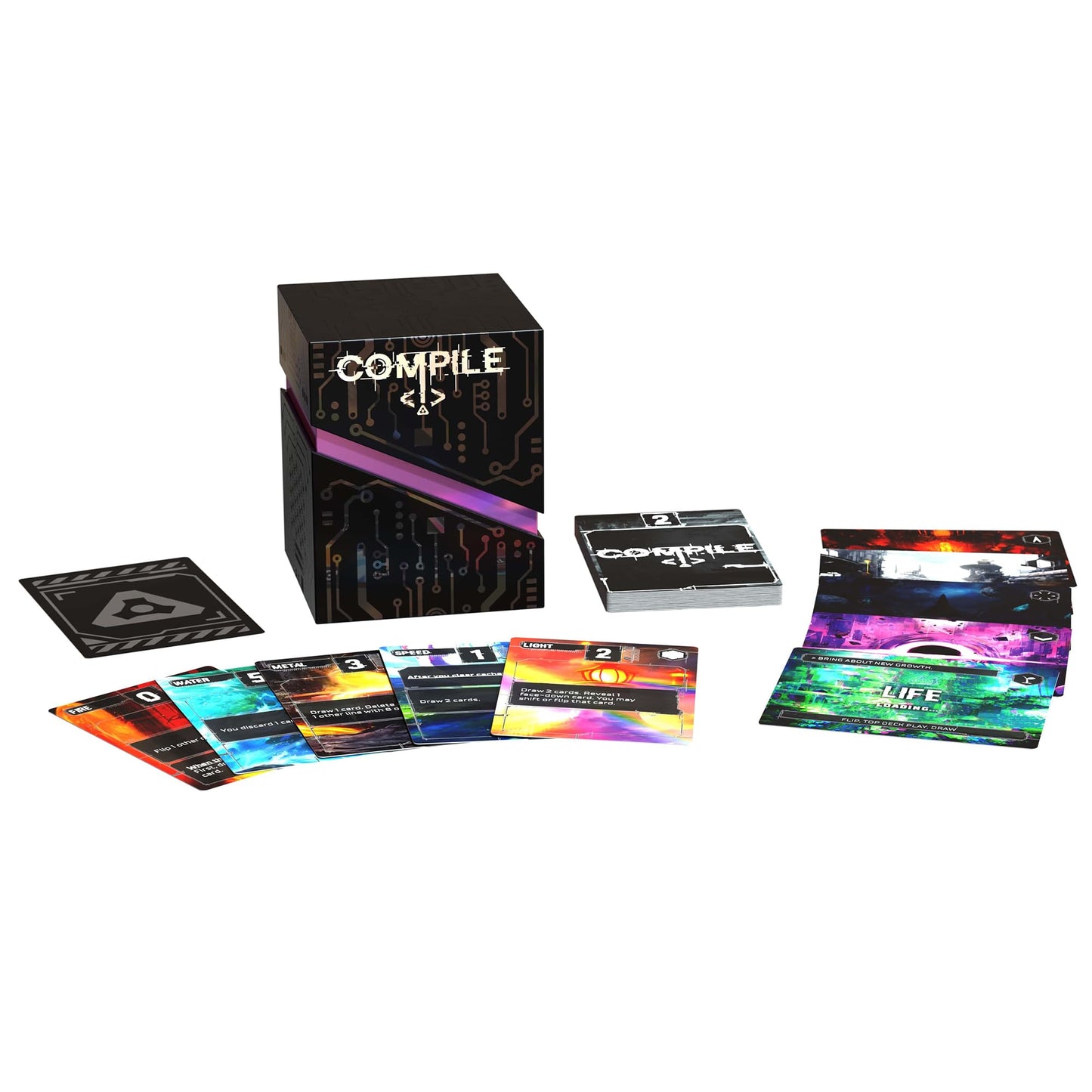 Greater Than Games Compile: Main 1 — Area Control Strategy Card Game for 2 Players