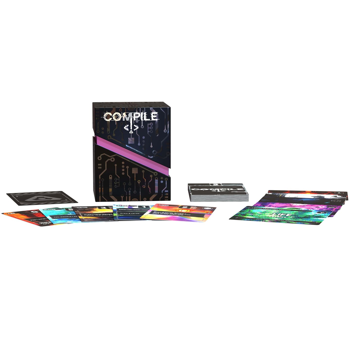 Greater Than Games Compile: Main 1 — Area Control Strategy Card Game for 2 Players