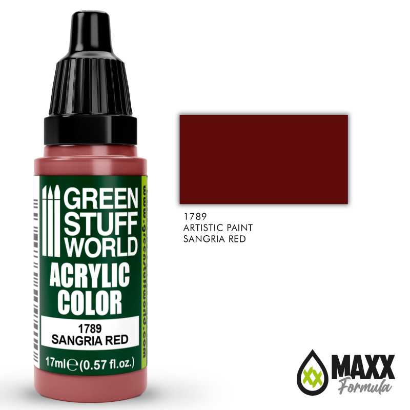 Green Stuff World Acrylic Color Paint - SANGRIA RED 17ml