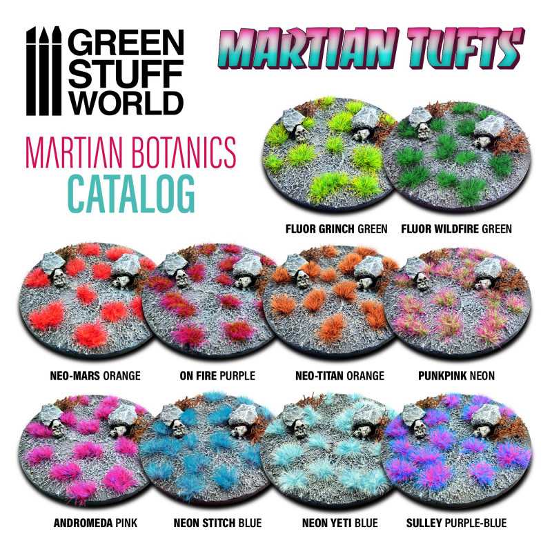 Green Stuff World - Martian Fluor Tufts - PUNKPINK NEON