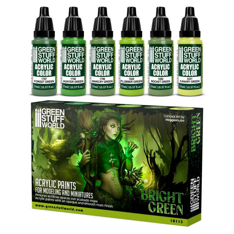Green Stuff World Paint Set - Bright Green