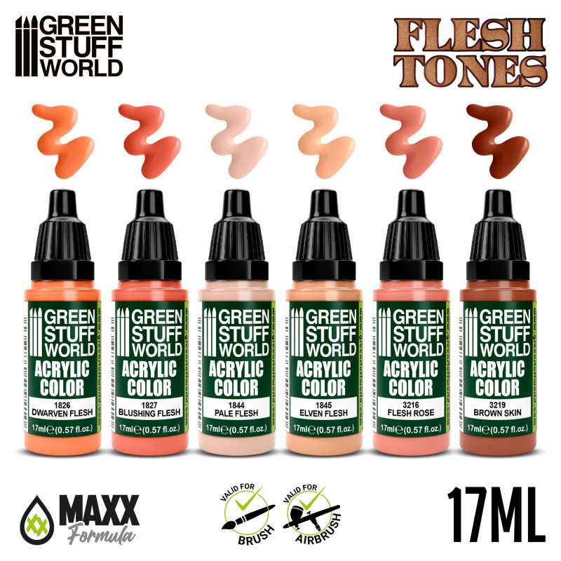Green Stuff World Paint Set - Flesh Tones