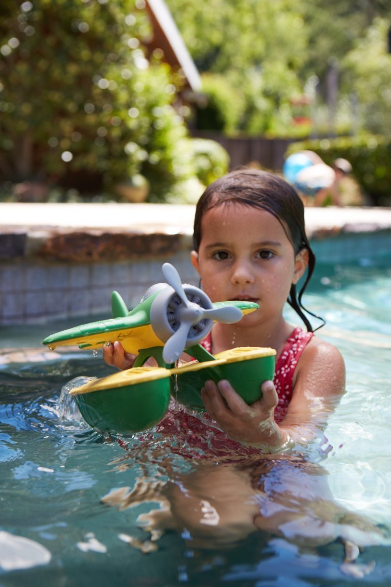 Green Toys Seaplane - Eco-Friendly Bath Toy, USA Made, Recycled Plastic