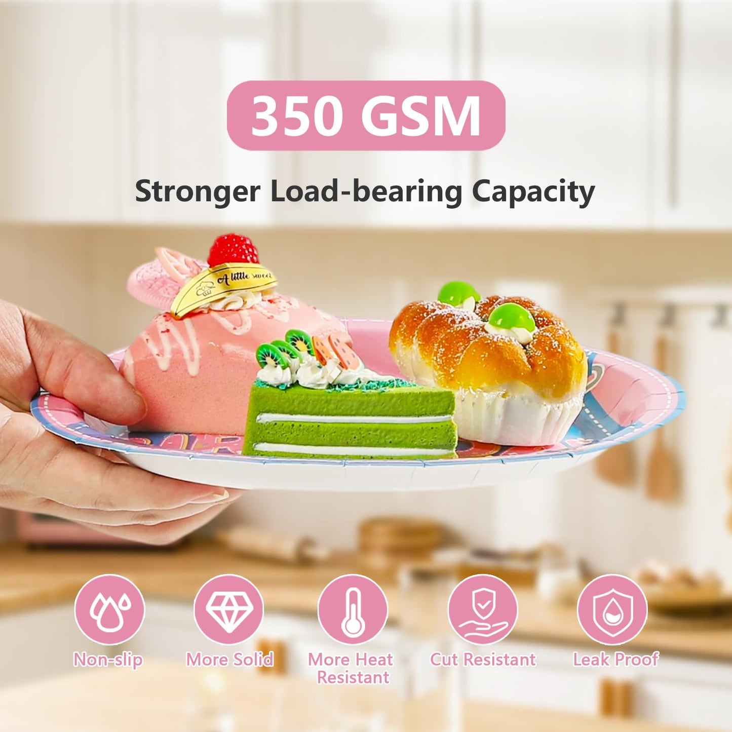 Greencian 96Pcs Pink Cowboy Party Tableware Set for Girls — Plates, Napkins & Forks (Serves 24)