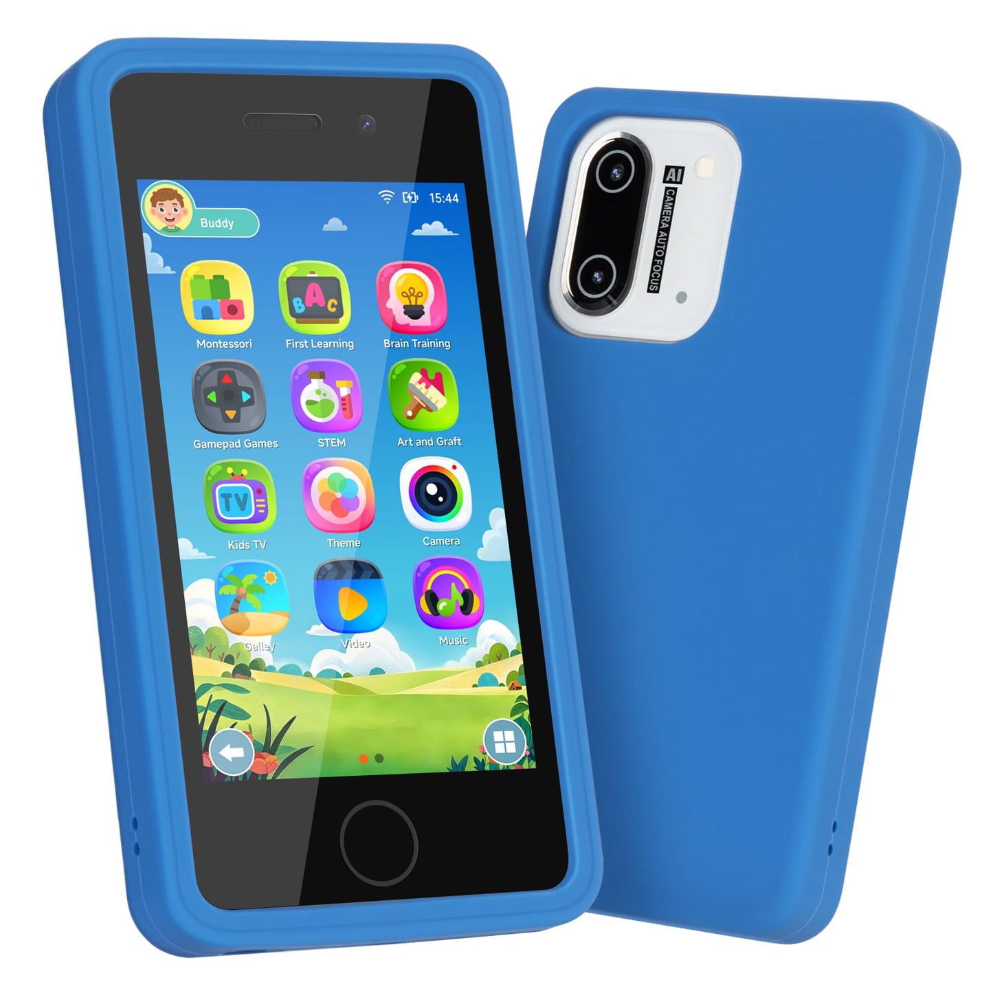 GREENCREEK 3.97-inch Touchscreen Kids Phone – 200+ Games, Dual Camera, Parental Controls