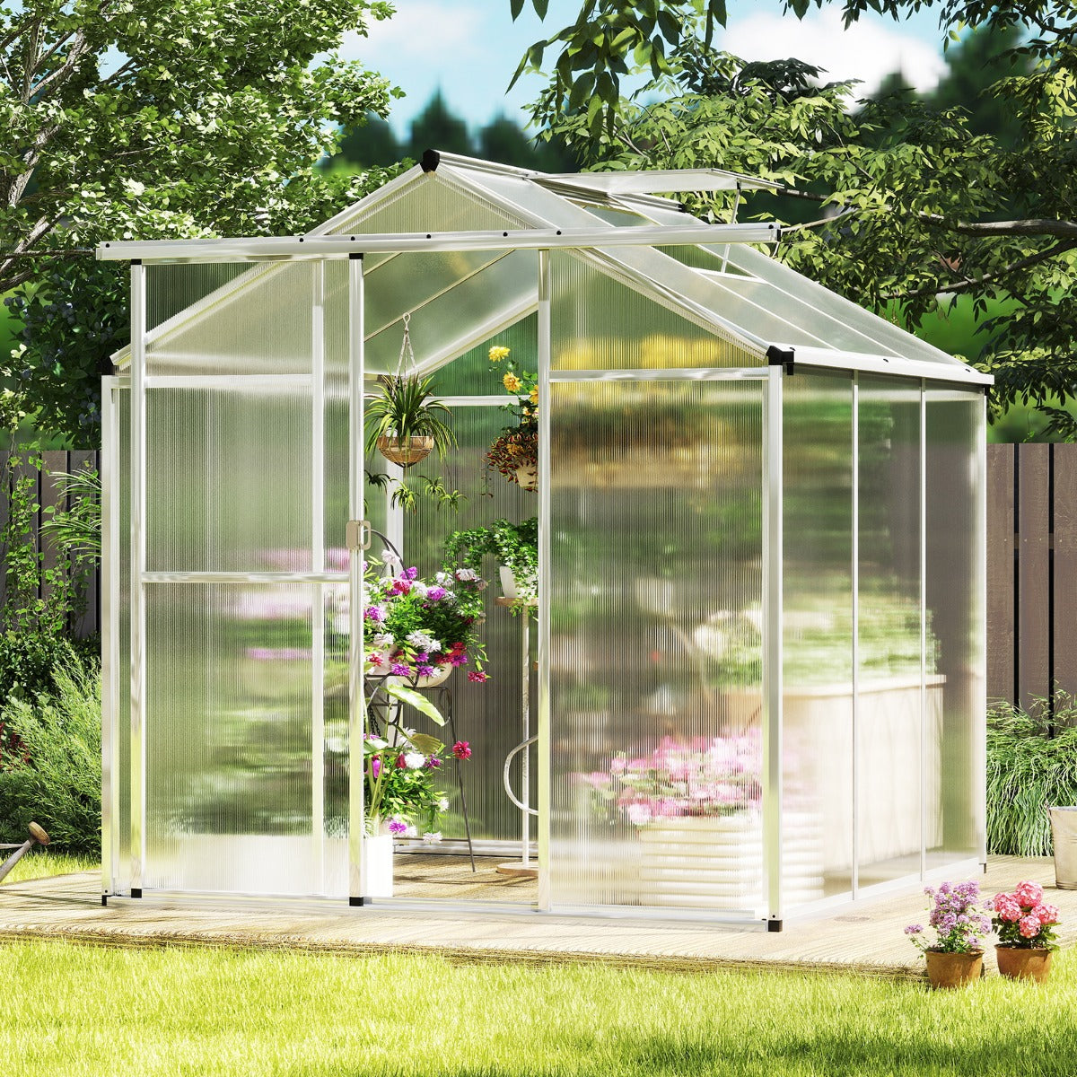 185 x 185 cm/244 x 185 cm Greenhouse Large Walk-in Green House-M