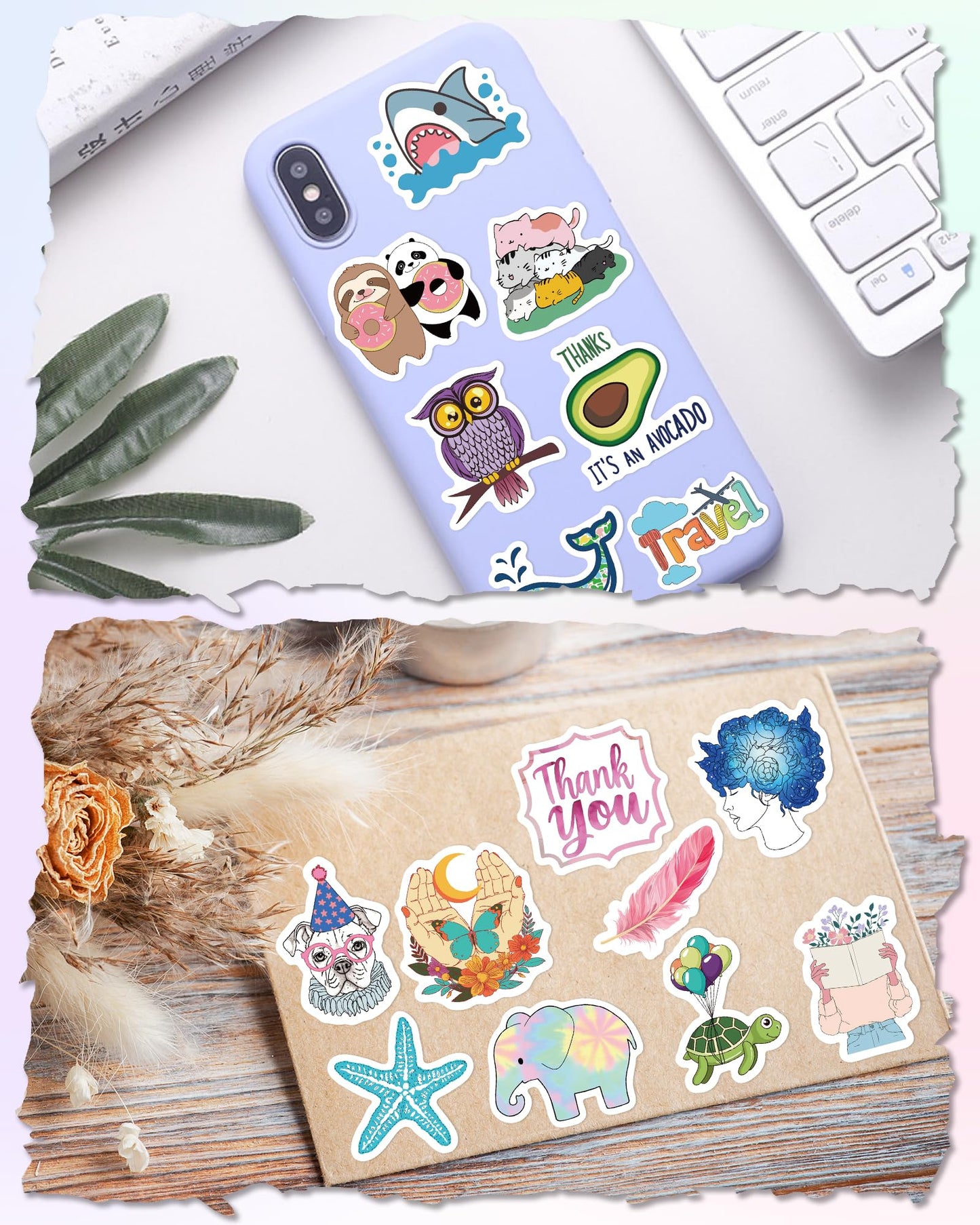 Greingways 400 Pcs VSCO Sticker Pack – Waterproof Vinyl Stickers for Water Bottles, Laptops & School Gifts
