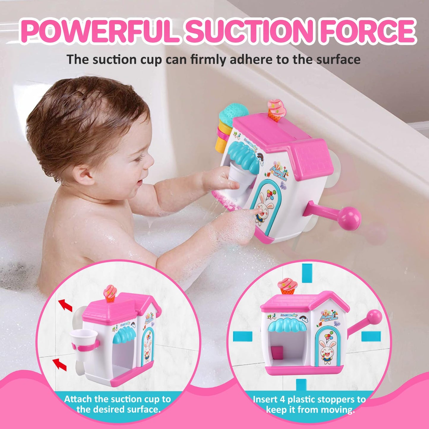 Gretex Bubble Ice Cream Maker Bath Toy for Toddlers and Kids – Fun Bath Time