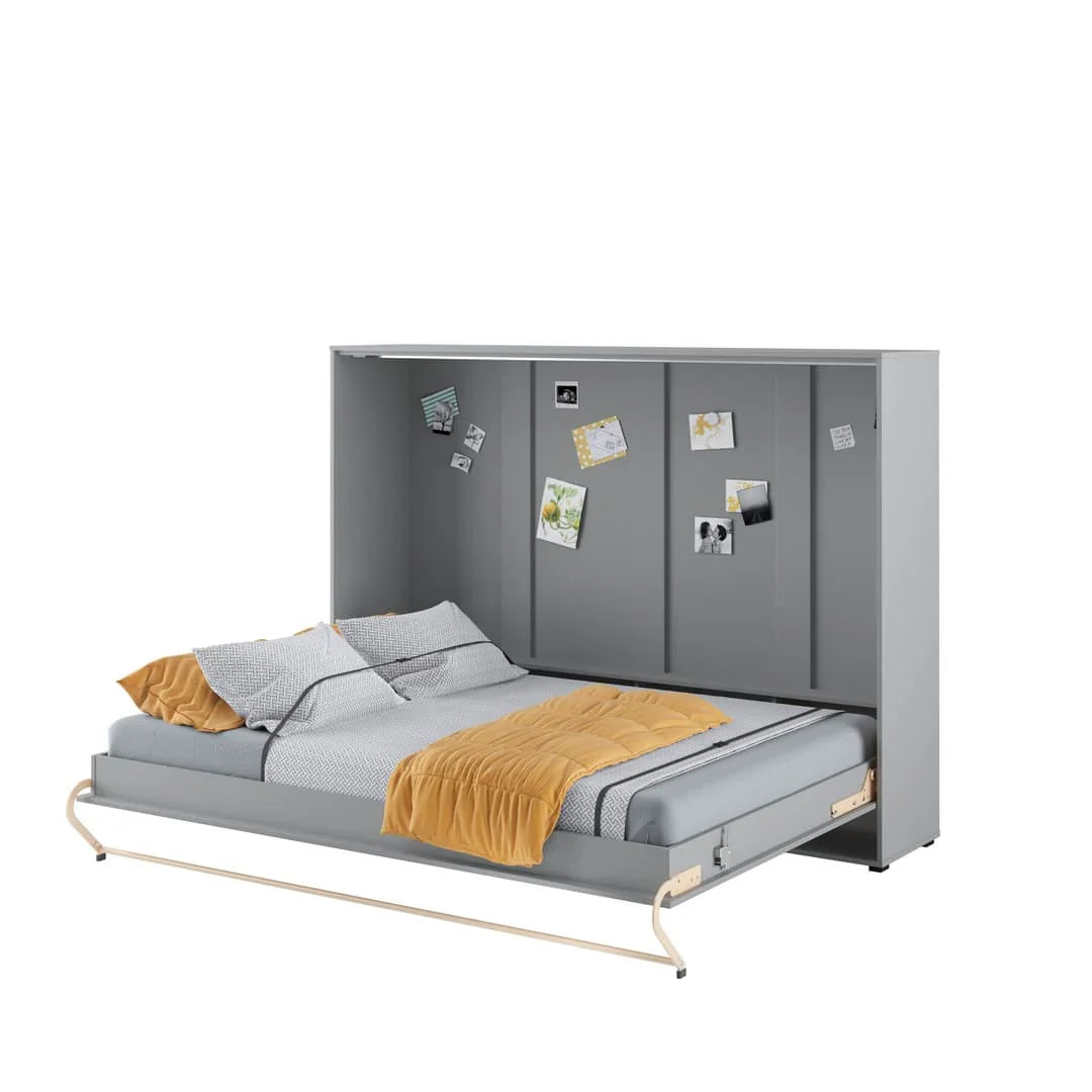 Double (140cm) Horizontal Wall Bed with Cabinet