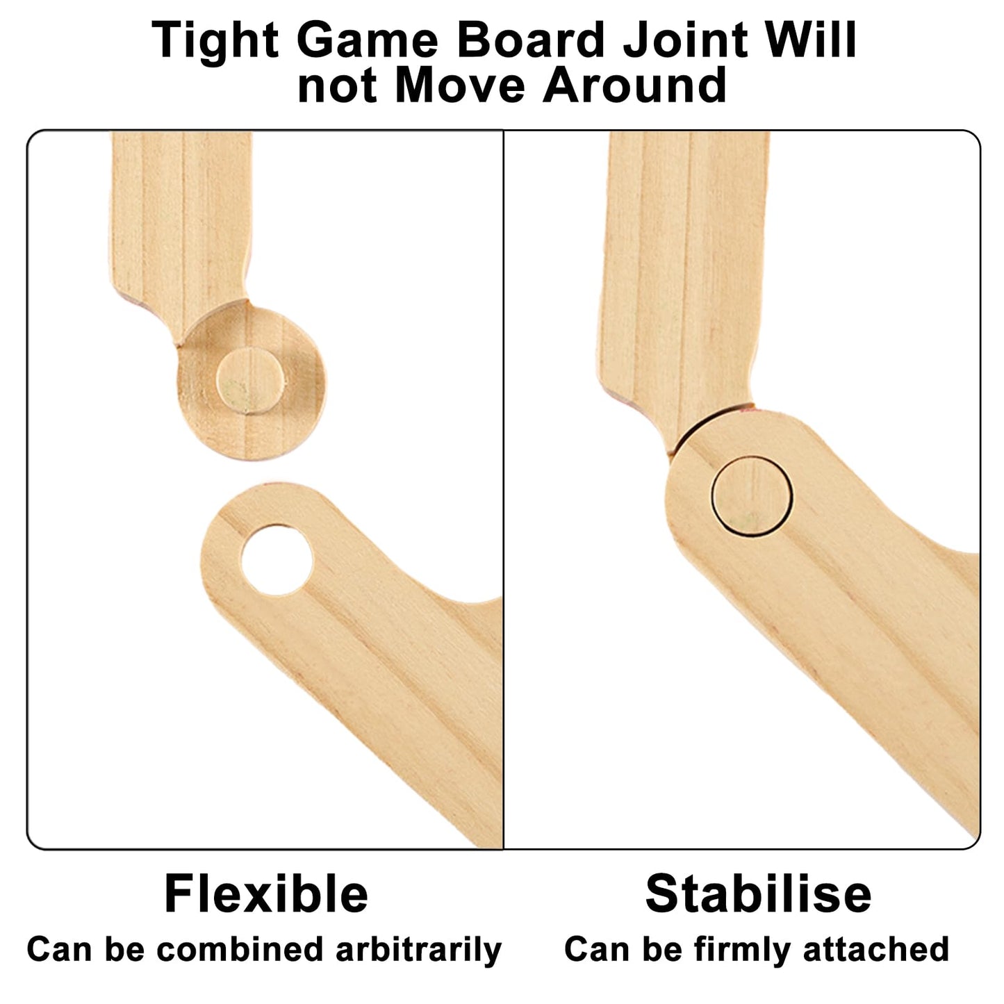 Grhonior Upgraded 10-Player Interlocking Pegs & Jokers Board Game – Wooden, Portable Marbles & Cards