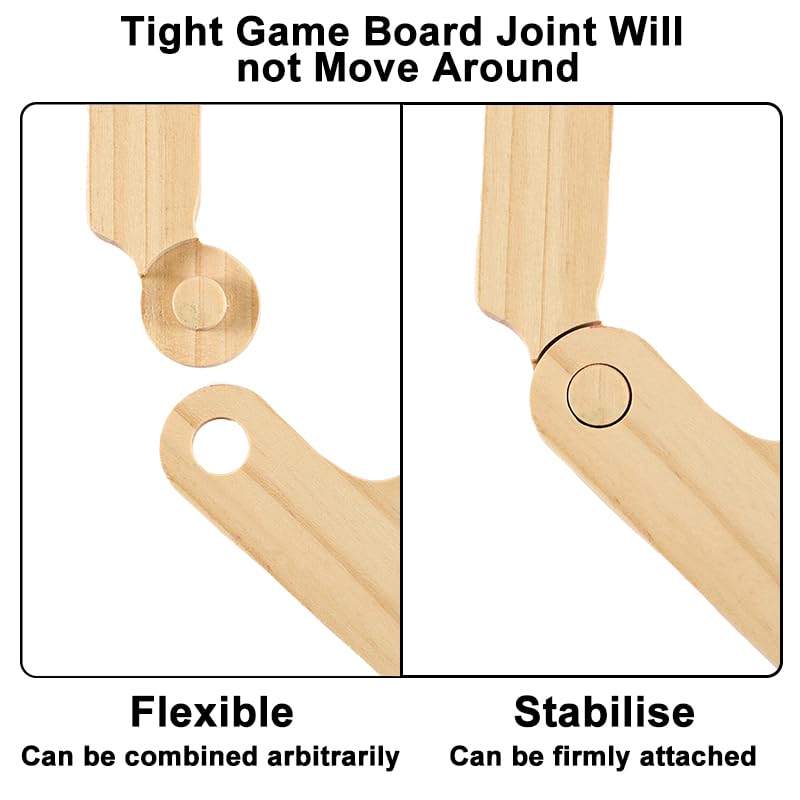 Grhonior Upgraded Interlocking Pegs and Jokers Board Game for 2-8 Players, Portable Family Night