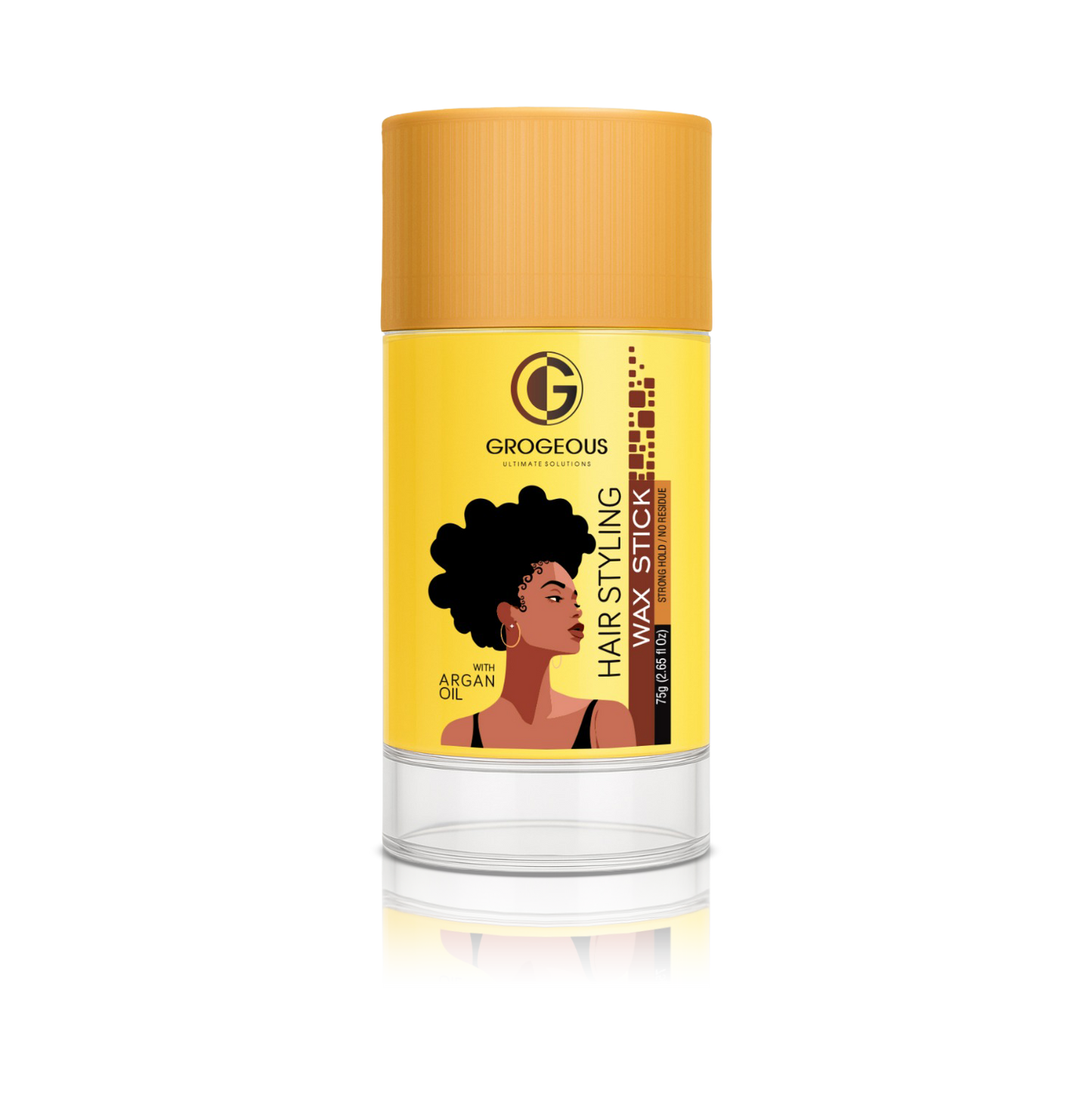Grogeous Argan Oil Hair Styling Wax Stick Strong Flexible Hold & Shine 75 g