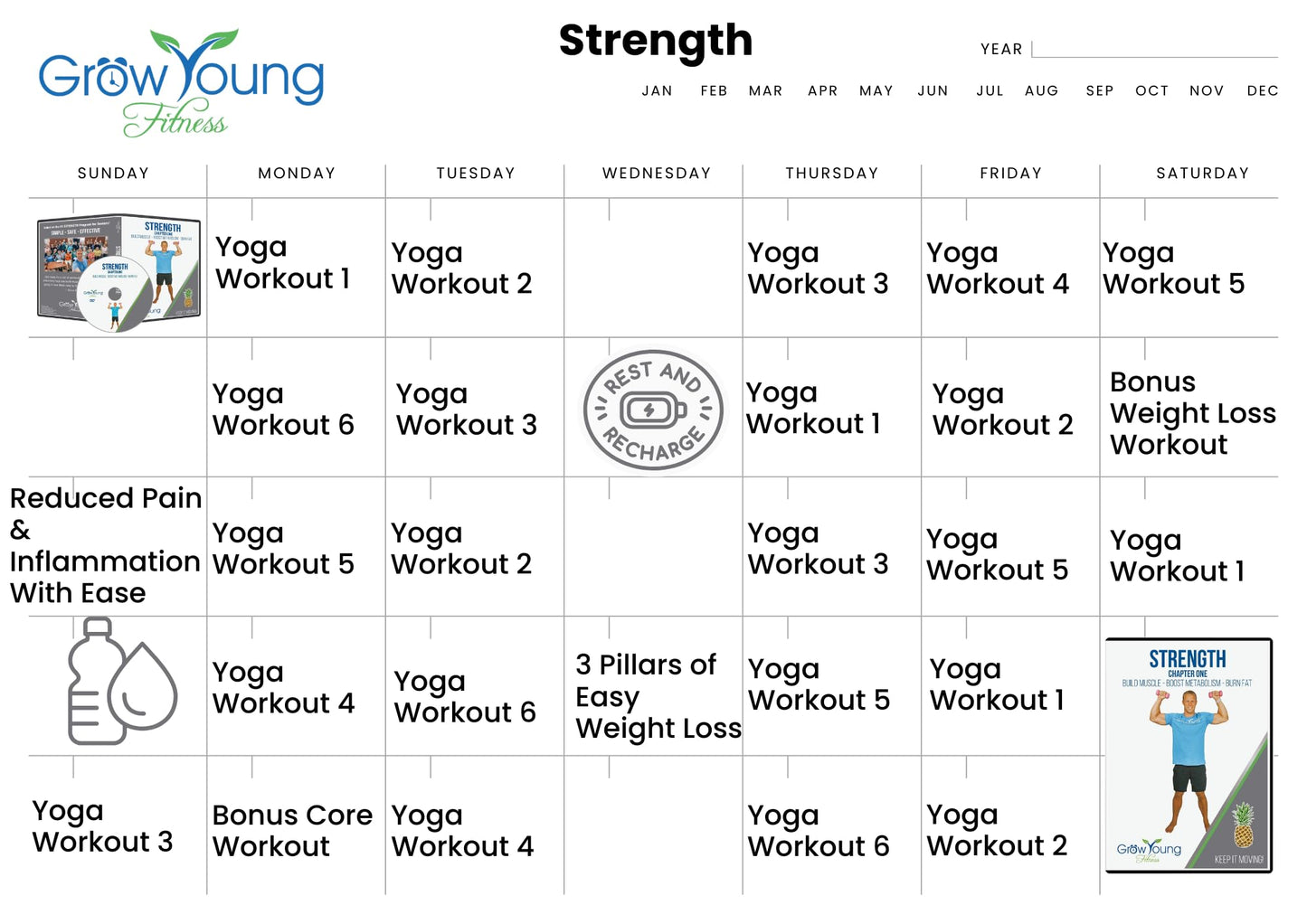 Grow Young Fitness Strength Exercise DVD for Seniors – Chapter One Senior Exercises