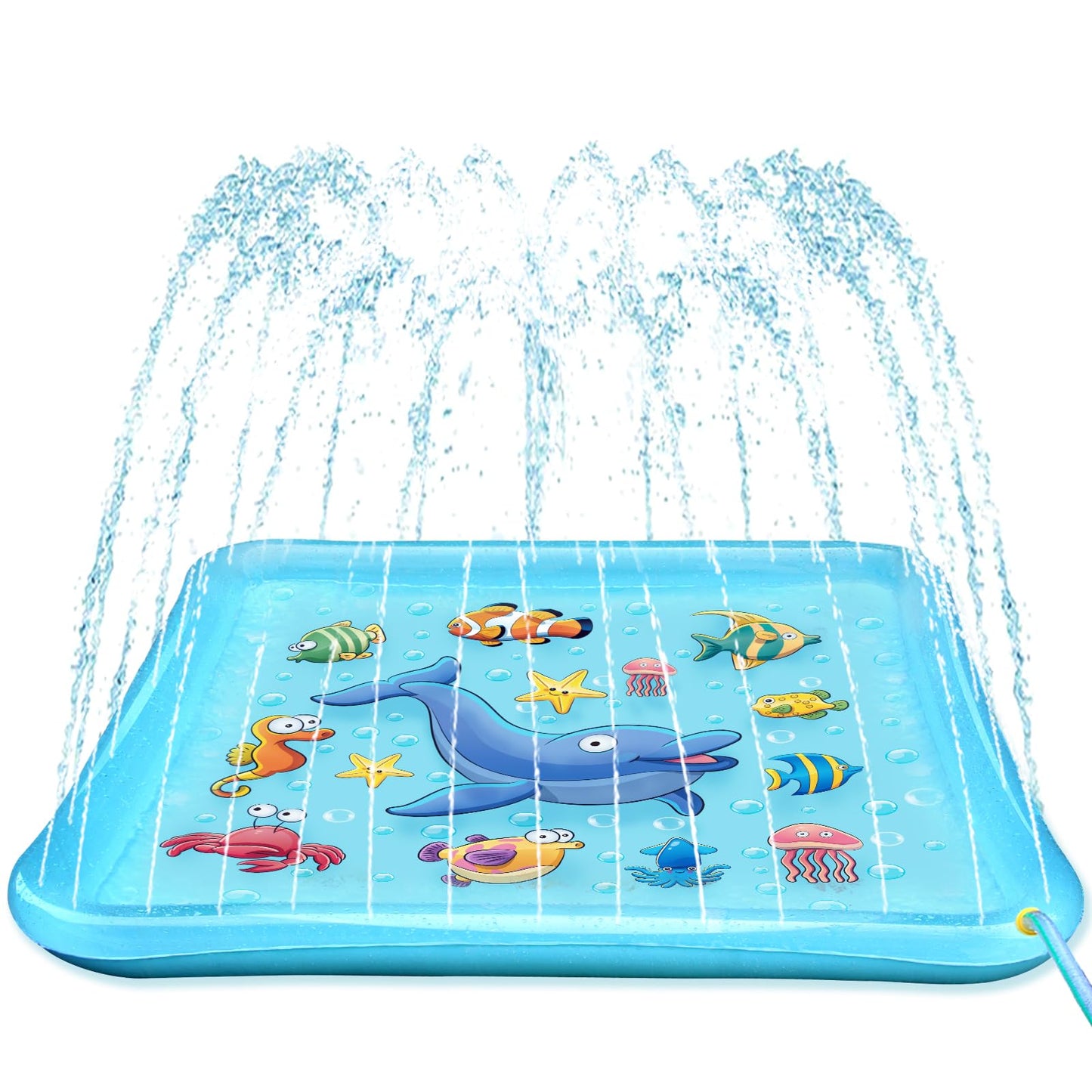 Growsland Splash Pad for Toddlers — 67-Inch Outdoor Water Sprinkler Play Mat for Kids 3–9 | Easy Setup & Safe PVC