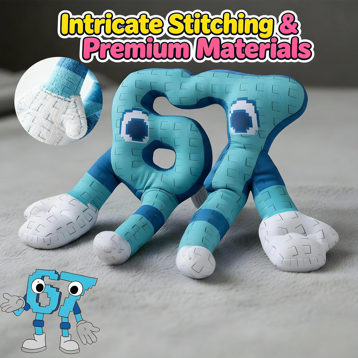 Grunlienus Steal a Brainrot Plush 67 – 11-Inch Collectible Plush Toy for Fans