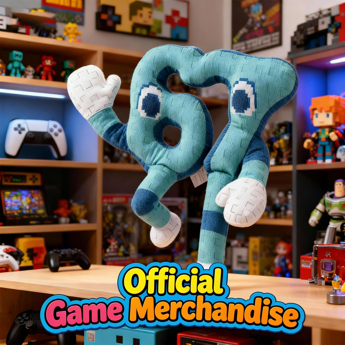 Grunlienus Steal a Brainrot Plush 67 – 11-Inch Collectible Plush Toy for Fans