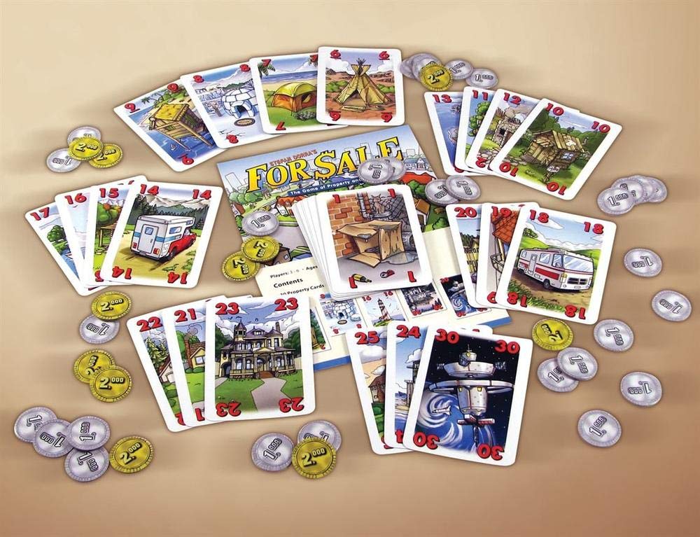 For Sale Card Game by Gryphon Games – 3–6 Players, 20–30 Minutes