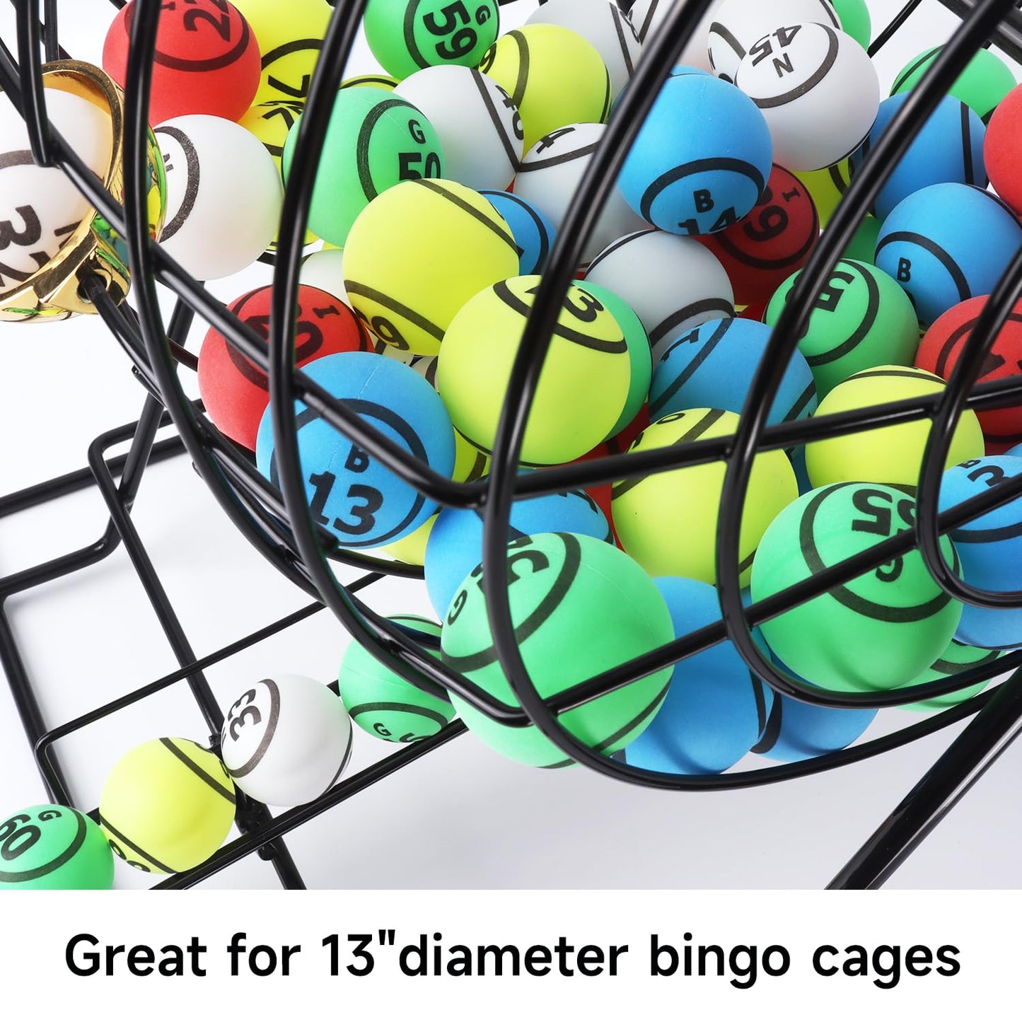 GSE Games & Sports Expert 1.55-Inch Bingo Balls – 75 Count for Large Cages | Multi-Color