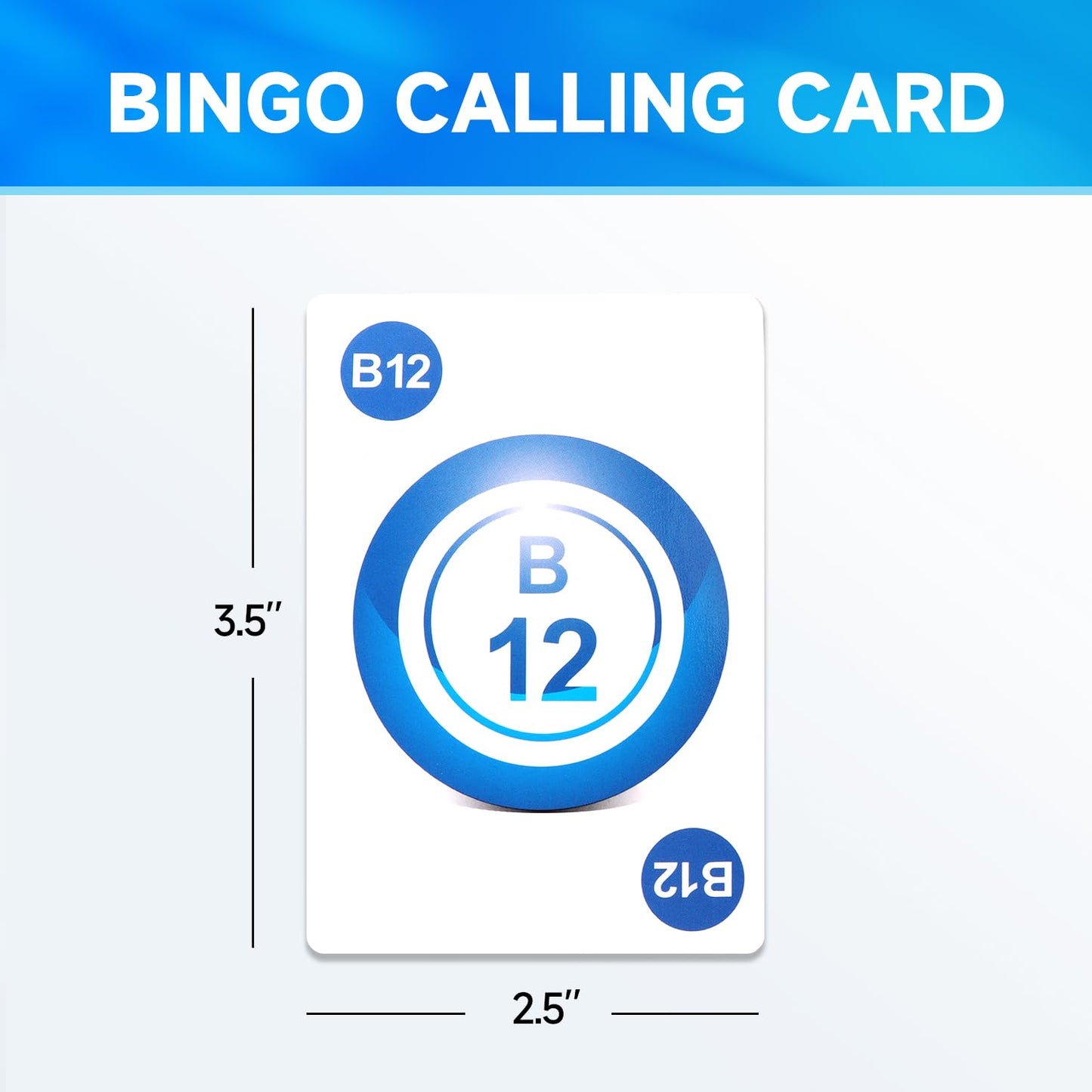 GSE Games & Sports Expert Professional Bingo Calling Cards – Reusable Plastic Coated Deck