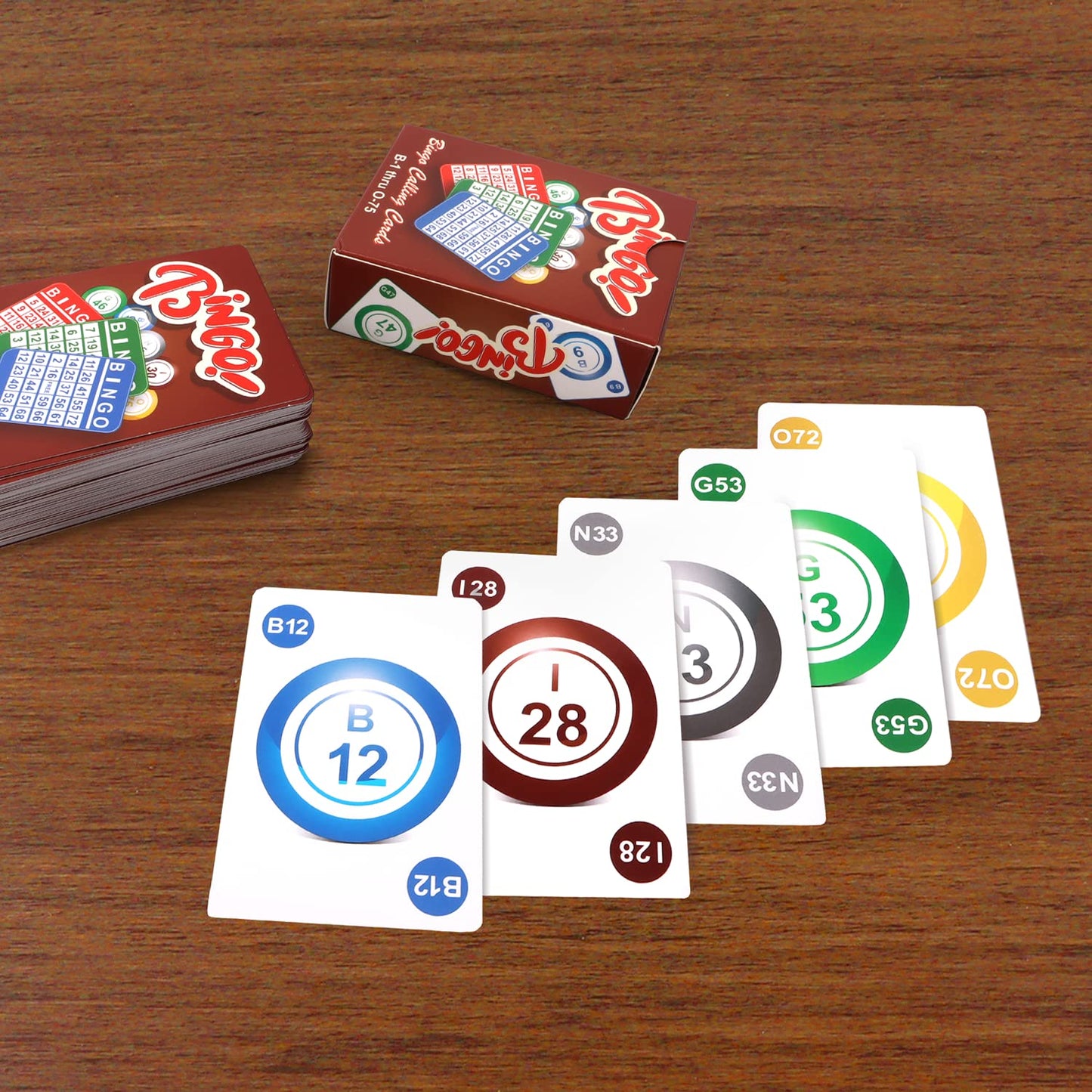 GSE Games & Sports Expert Professional Bingo Calling Cards – Reusable Plastic Coated Deck