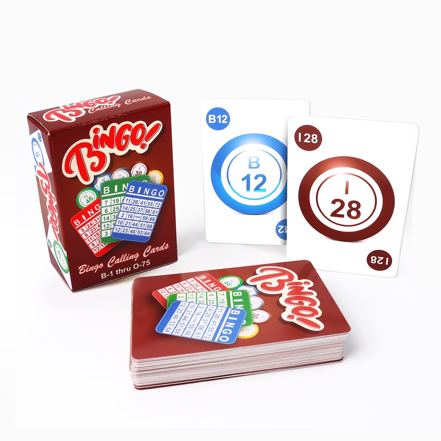 GSE Games & Sports Expert Professional Bingo Calling Cards – Reusable Plastic Coated Deck
