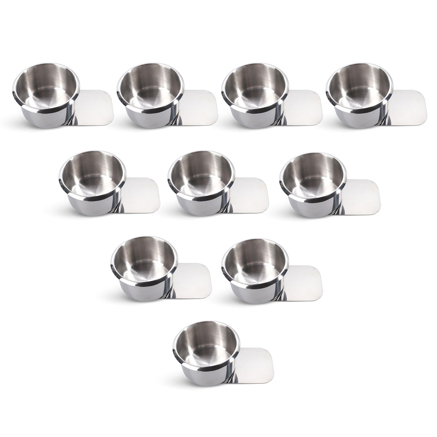 GSE Stainless Steel Cup Holder (10-Pack) – Drop-in, Anti-Spill, 3.2" OD for Poker Tables, Boats, RVs