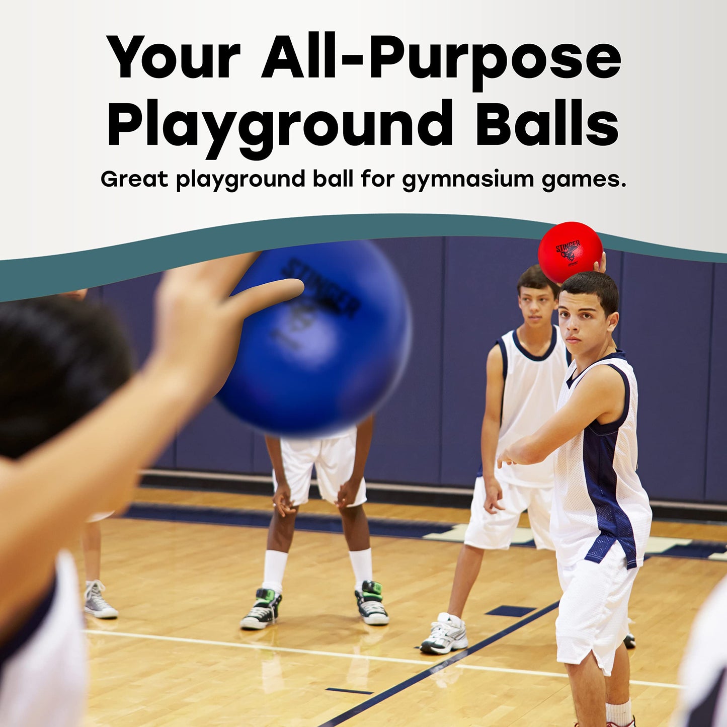 GSM Brands Dodgeballs – Foam, Soft Skin, Low Bounce, 5.9 Inch Diameter – Set of 6