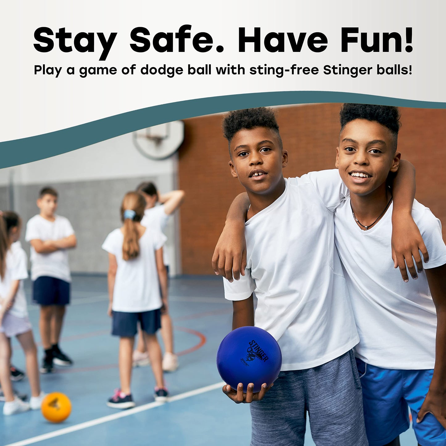 GSM Brands Dodgeballs – Foam, Soft Skin, Low Bounce, 5.9 Inch Diameter – Set of 6