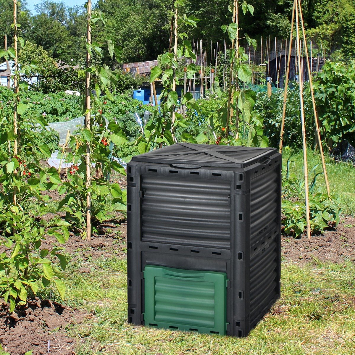 300 Litre Garden Compost Bin-Black