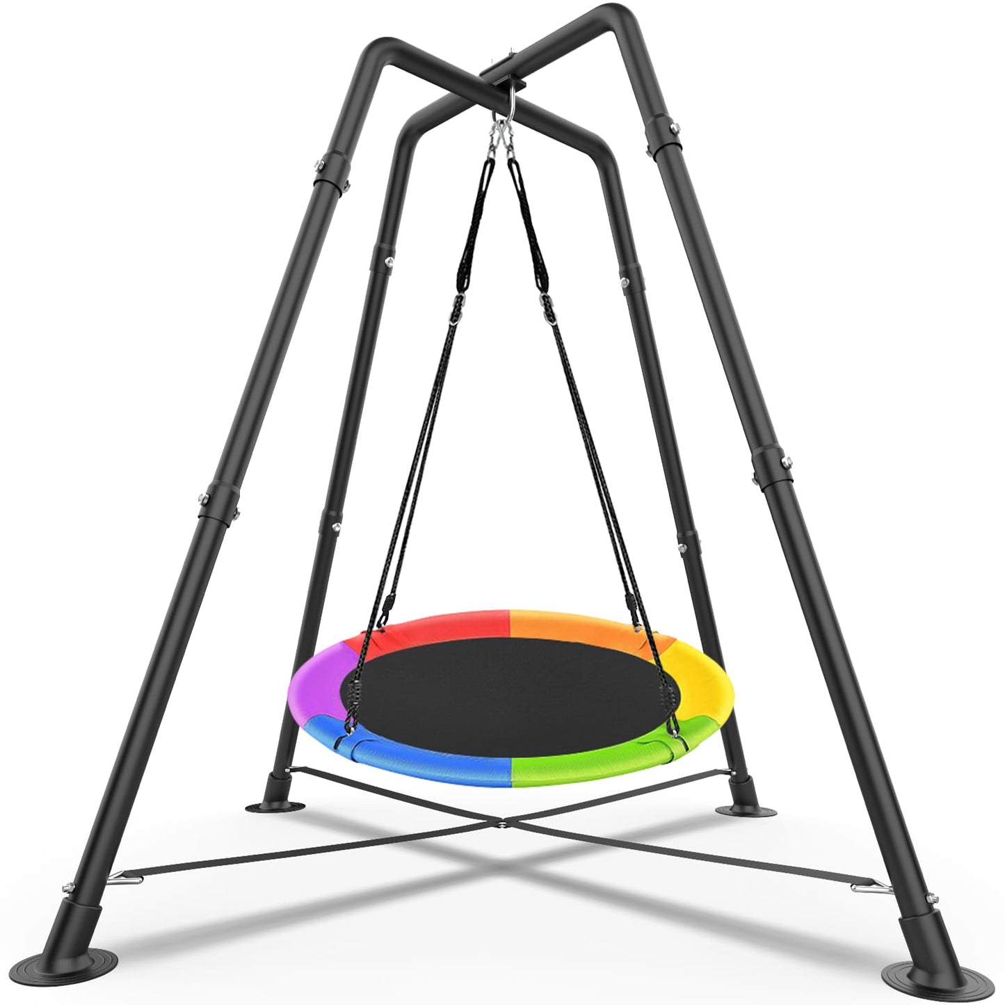 G Taleeco Gear Swing Set with 35-inch Saucer Swing – Indoor/Outdoor Frame, 330 LBS