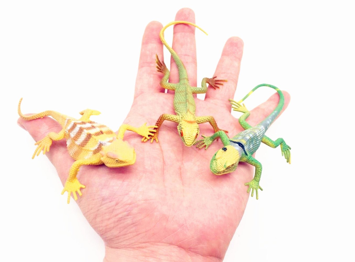 Guaishou 12pc Artificial Reptile Lizard Figures – Kids Gift Set