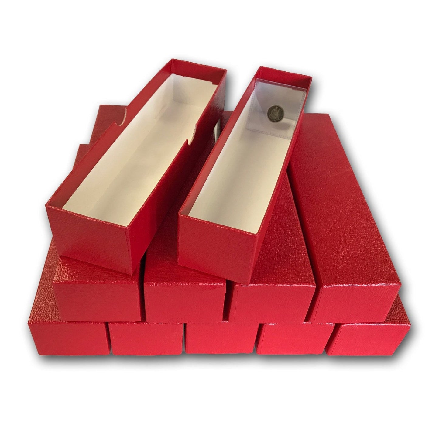 Guardhouse LOT of 10 Single Row 2x2 Coin Flip Storage Boxes – Archival, Durable, 9x2x2