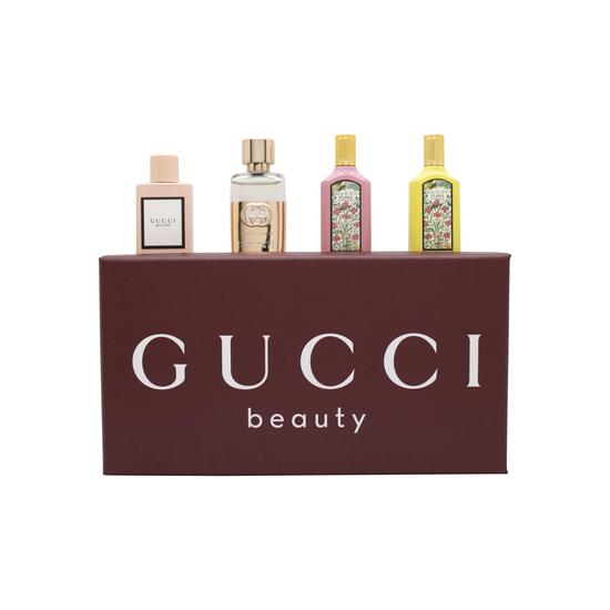 Gucci Miniature Gift Set 5ml Bloom EDP + 5ml Guilty Pour Femme EDT + 5ml Flora Gorgeous Gardenia EDP + 5ml Flora Gorgeous Orchid EDP Women's Fragrance