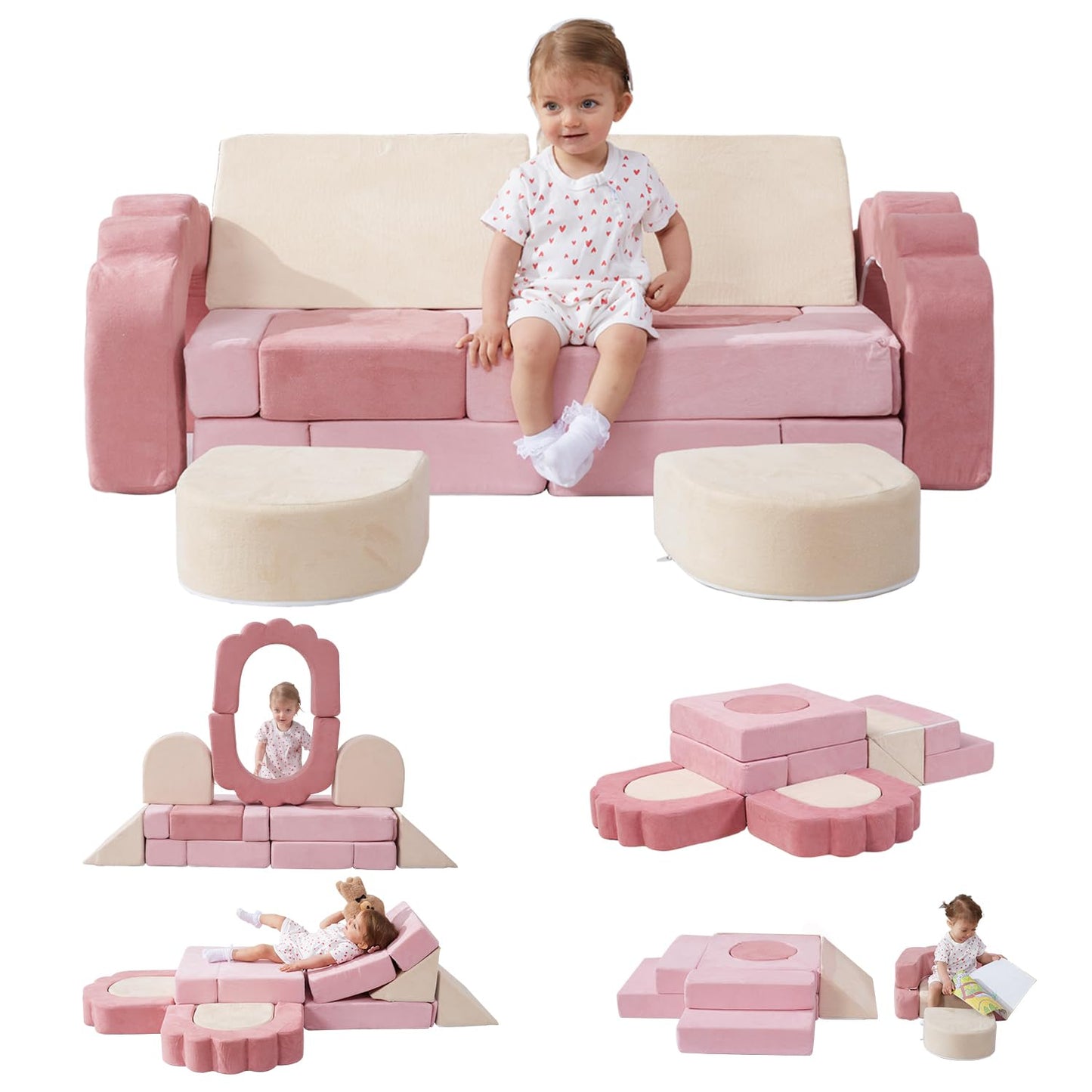 GudoInsole 13-Piece Soft Foam Climbing Blocks for Toddlers 1–3