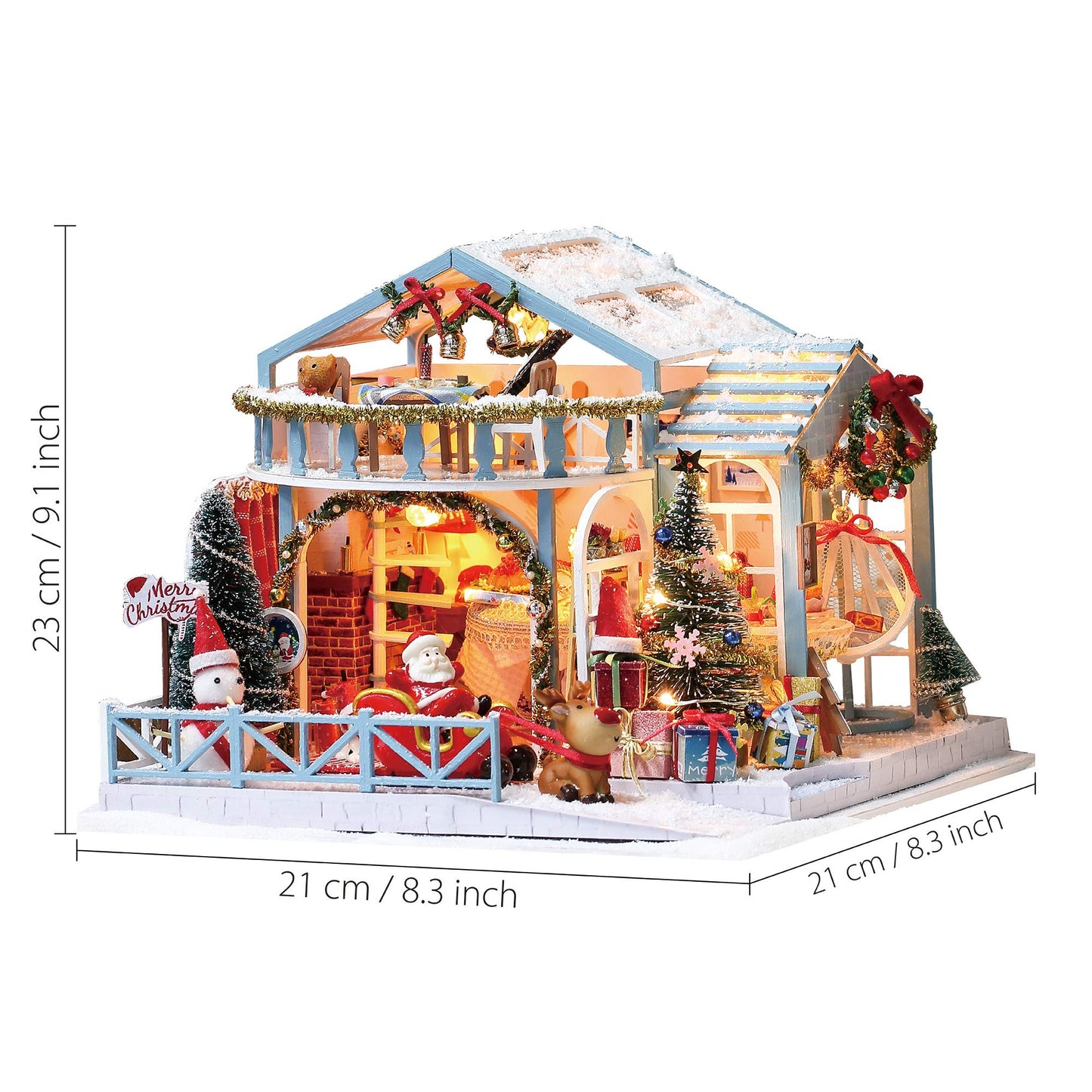 GuDoQi DIY Miniature Dollhouse Kit – 1:24 Tiny House with Music | Handmade Craft Gift