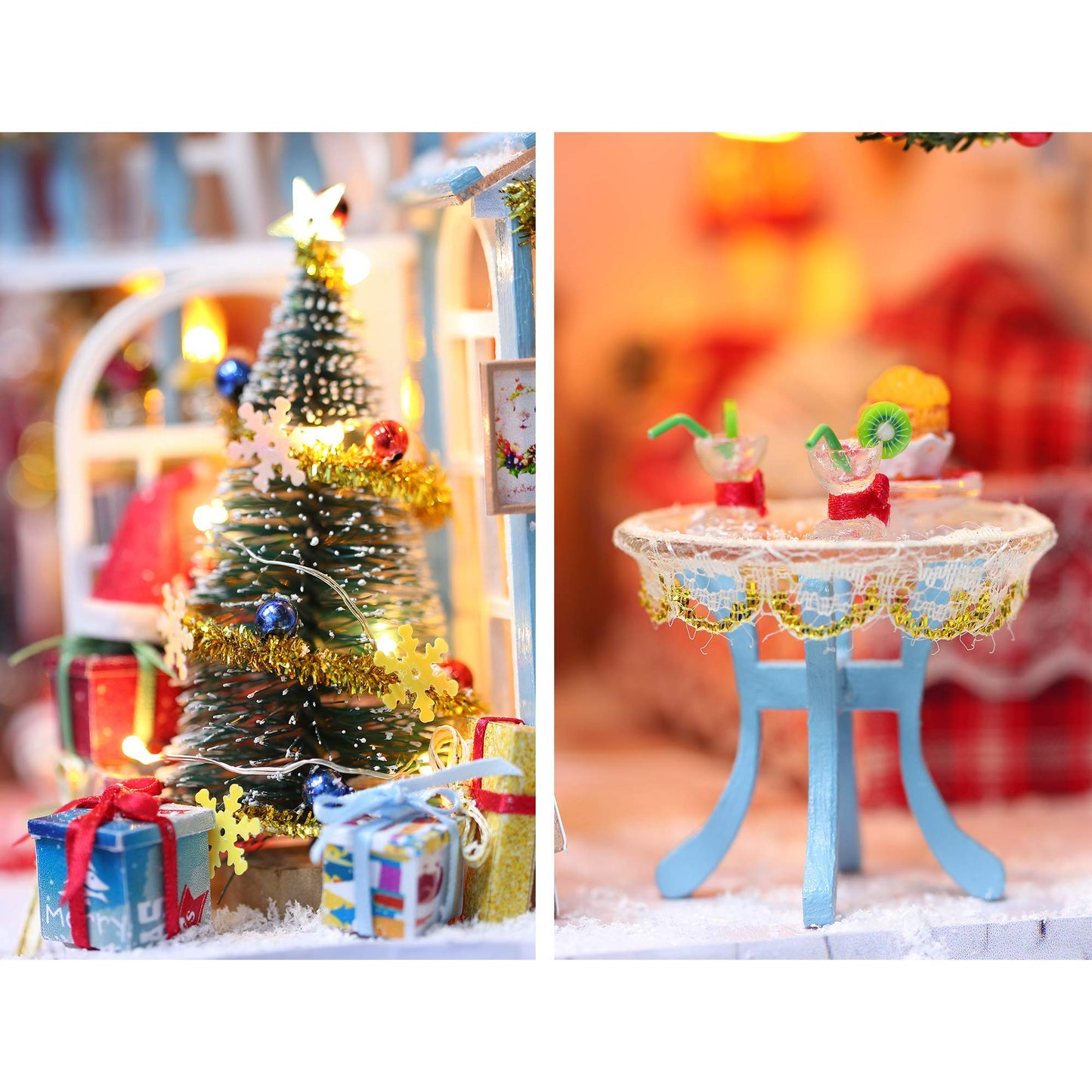 GuDoQi DIY Miniature Dollhouse Kit – 1:24 Tiny House with Music | Handmade Craft Gift