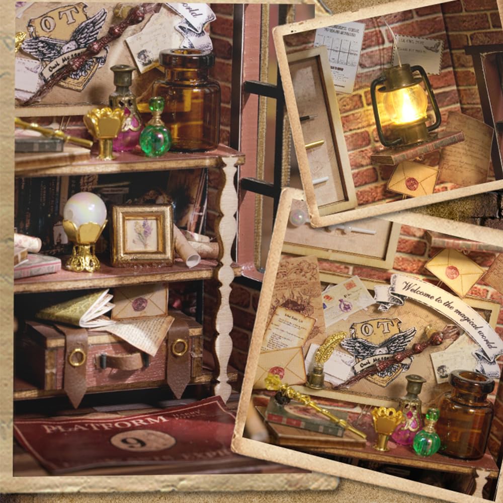 GuDoQi DIY Miniature House Kit 1:24 Scale | Self-Assembly Dollhouse Craft for Adults & Teens