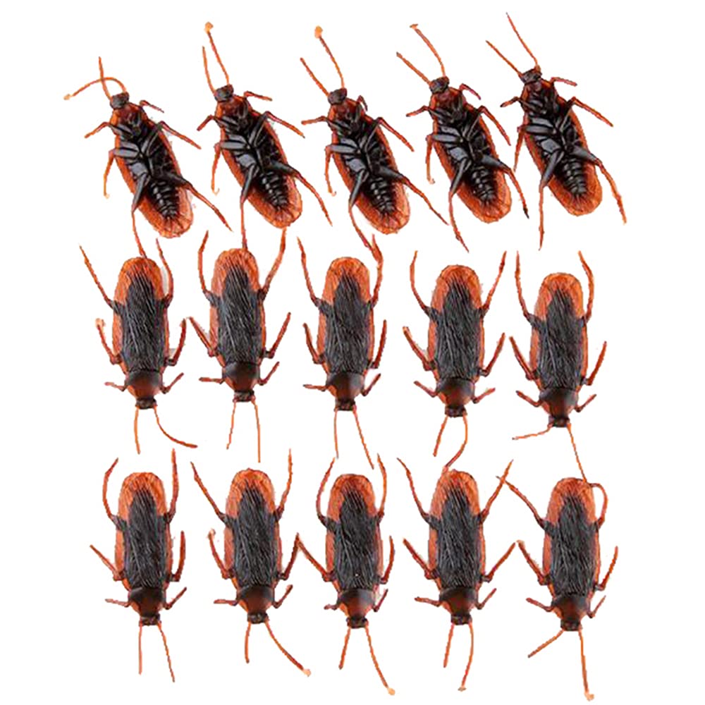 GUDVES Prank Roaches – Realistic 10-Piece Plastic Cockroach Toys for Pranks