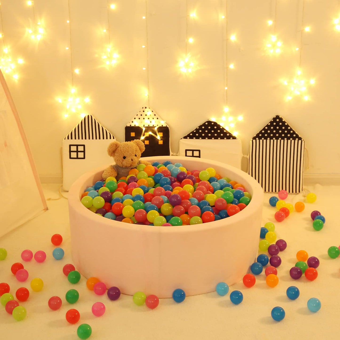 GUESVOT Ball Pit Balls 2.2in - 100 Pack, Phthalate-Free & BPA-Free, Storage Bag Included