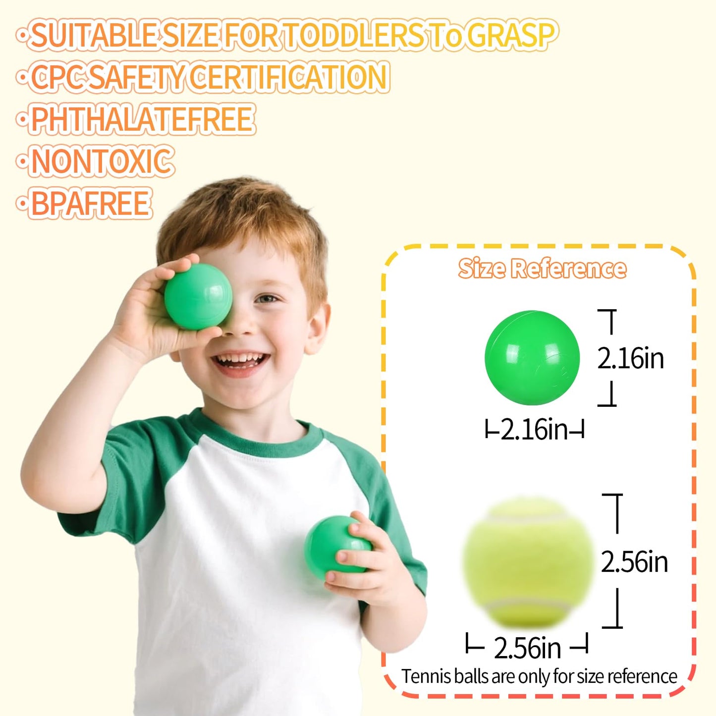 GUESVOT Ball Pit Balls – 2.2-Inch, 100 Pack, Bright Colors, Phthalate Free, BPA Free, Storage Bag