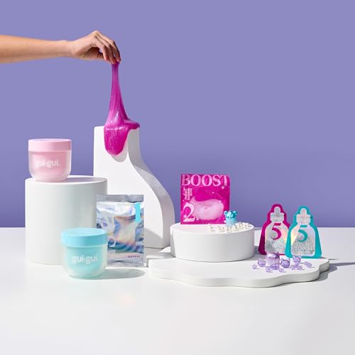GUI GUI Slime Kit – Shimmer Deluxe Duo Pack with 2 Iridescent Slimes | 5-Step DIY Glow-Up