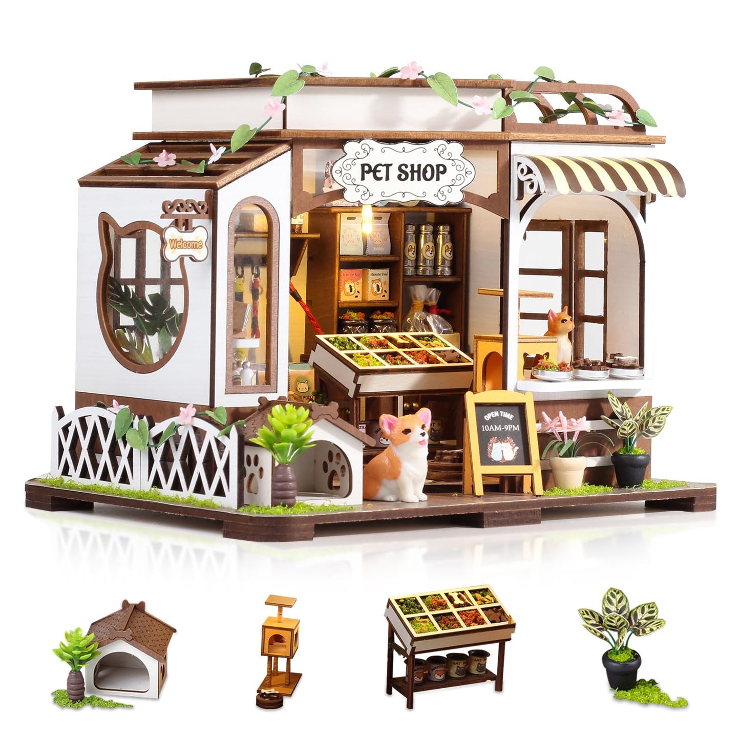 GuDoQi DIY Miniature Dollhouse Kit 1:24 — Furniture Included, Creative Craft for Adults