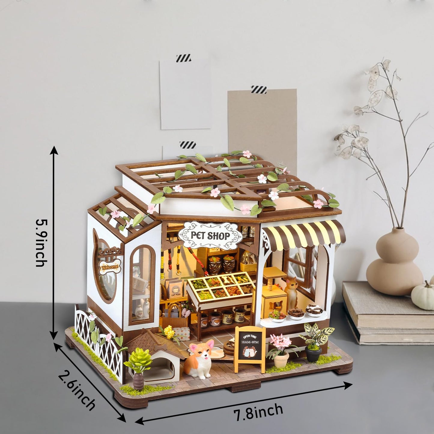 GuDoQi DIY Miniature Dollhouse Kit 1:24 — Furniture Included, Creative Craft for Adults
